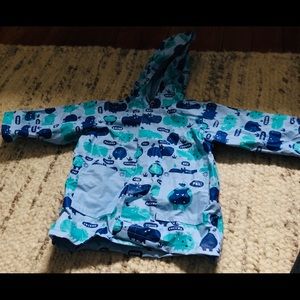 Magnetic Me Blue and Green Kids Raincoat
